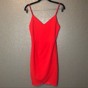 Lulu’s Forever Your Girl Coral Pink Bodycon Dress